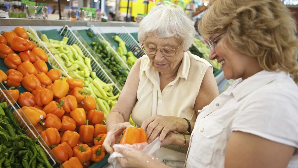 grocery shopping seniors healthy aging